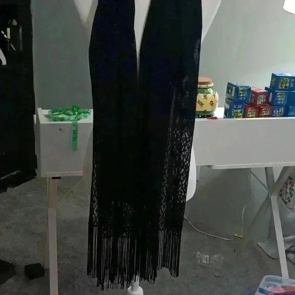 " CEJON " Black & Metalic Scarf - Picture 2 of 7